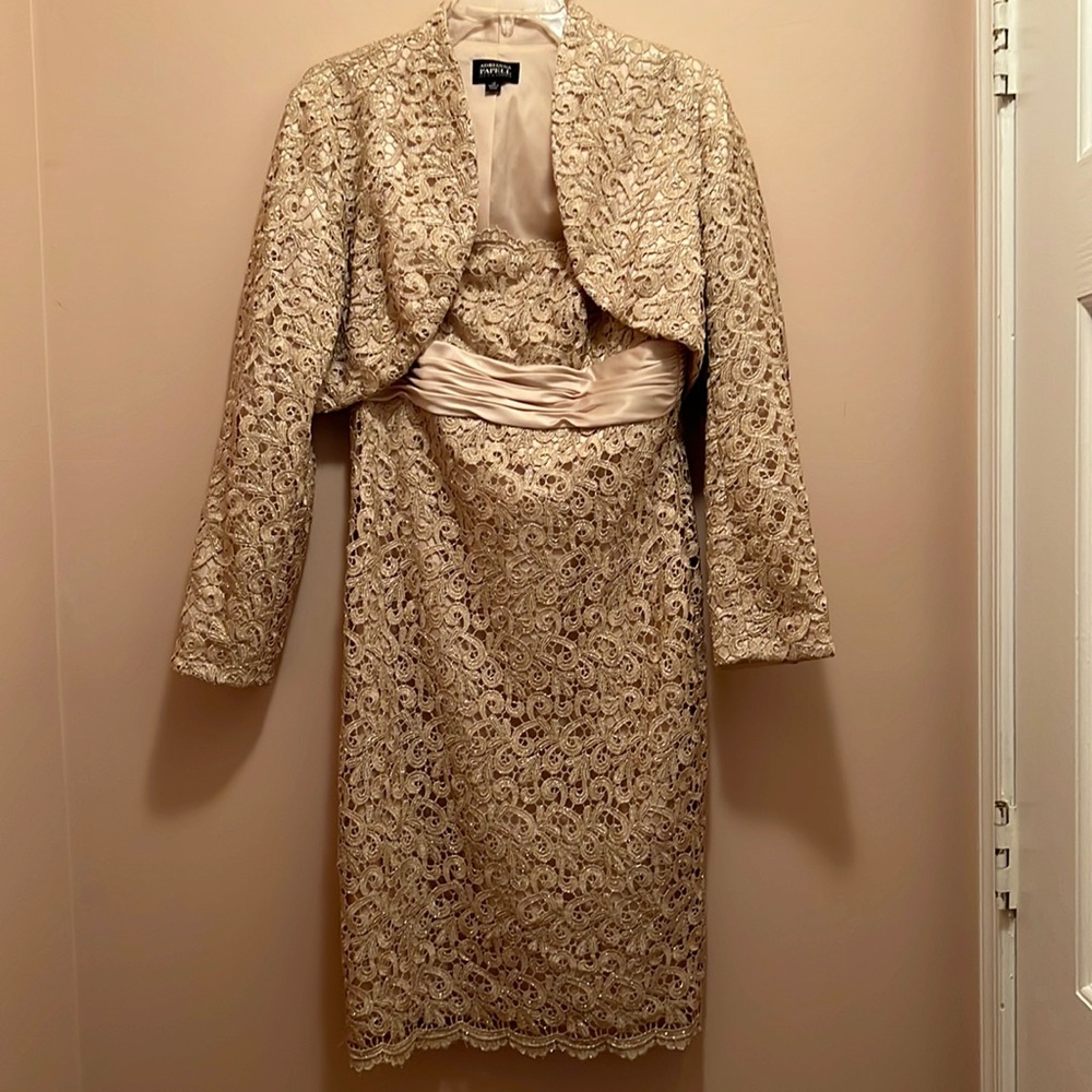 Two Piece Formal Strapless & Jacket Set